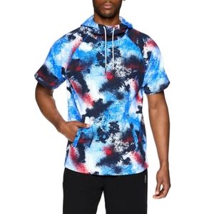 Reebok Mens Active Movement Short Sleeve Hoodie Americana